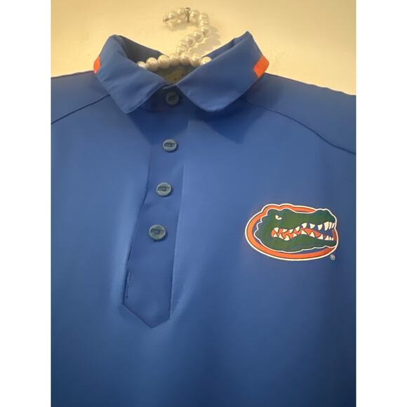 Florida Gators Shirt Mens L Blue Orange Polo Logo lightweight Dri-Fit - Picture 4 of 7